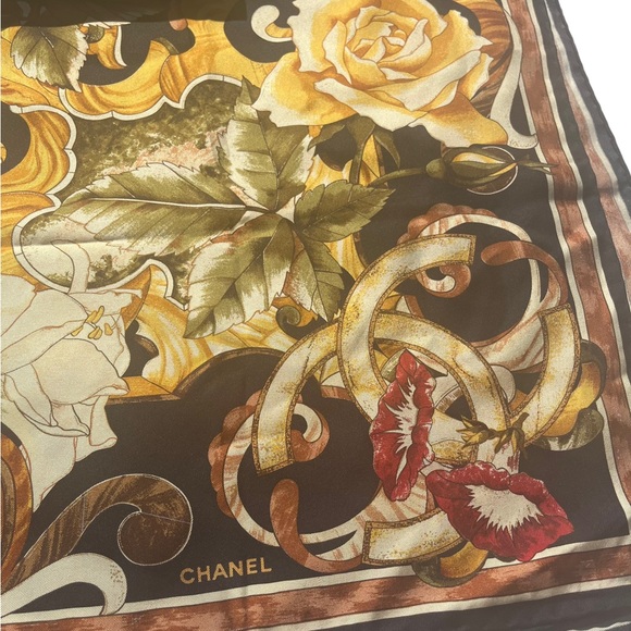 Authentic Chanel Silk Scarf - Picture 4 of 12